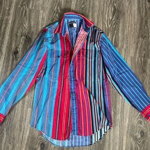Frontier Series Vtg Western Cowboy Button Up Multicolor Men's Size S Made In USA